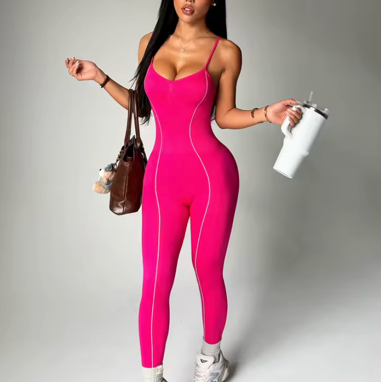 Combinaison yoga rose