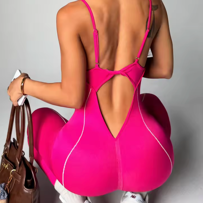 Combinaison yoga rose