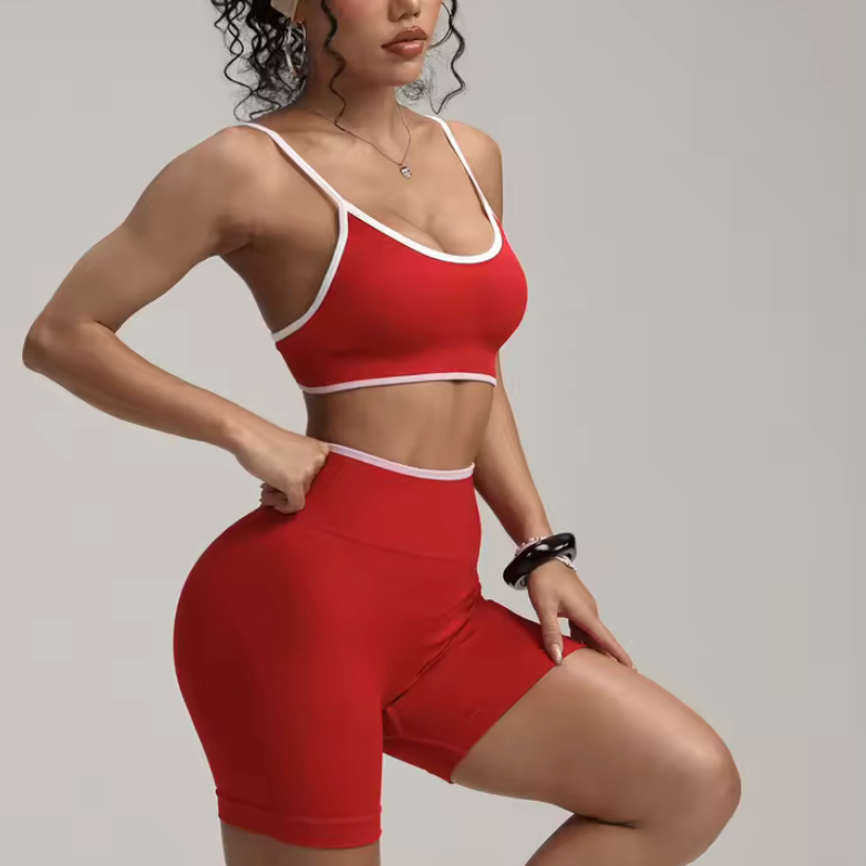Ensemble de yoga rouge