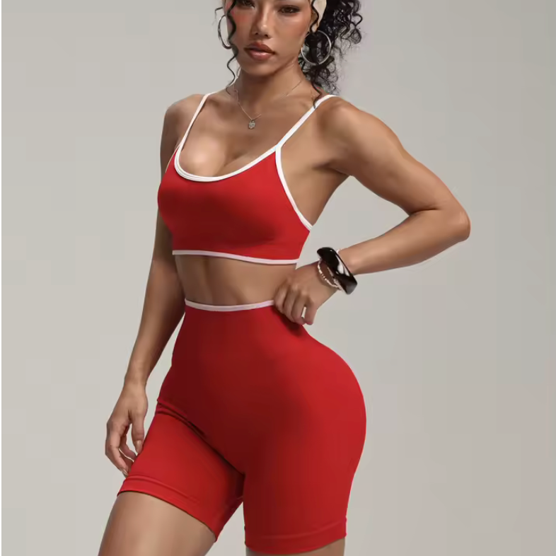 Ensemble de yoga rouge
