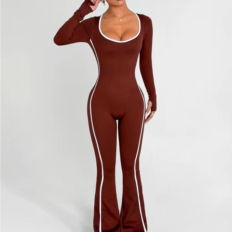 Combinaison de yoga marron