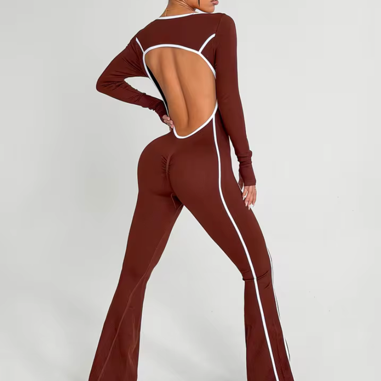 Combinaison de yoga marron